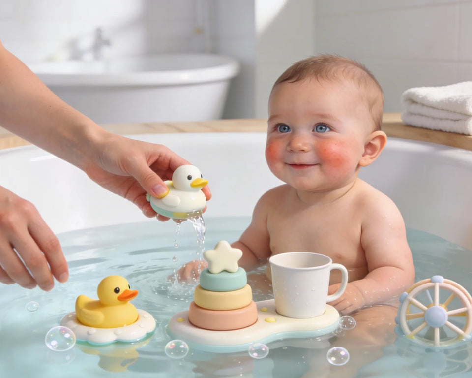 Jouets de bain bébé utilisés pendant le bain avec maman