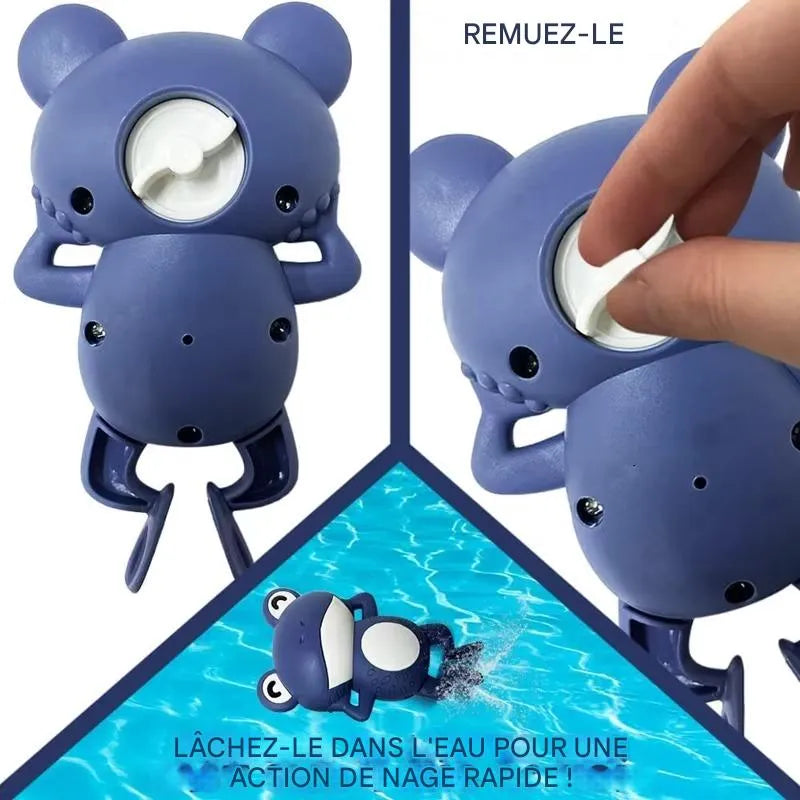 Mécanisme à remonter du jouet de baignoire bébé grenouille