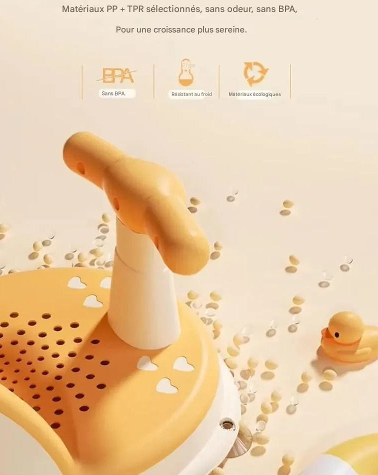 matériaux sans BPA du siège de baignoire bébé sécurisé maintien stable détails