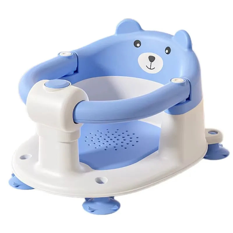 Siège baignoire enveloppant pour bébé avec protection 360° en variante bleu.