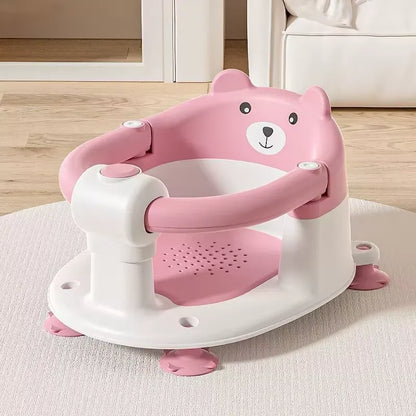 Siège baignoire enveloppant pour bébé avec protection 360° en variante rose.