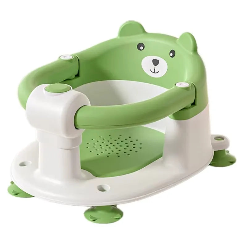 Siège baignoire enveloppant pour bébé avec protection 360° en variante verte.
