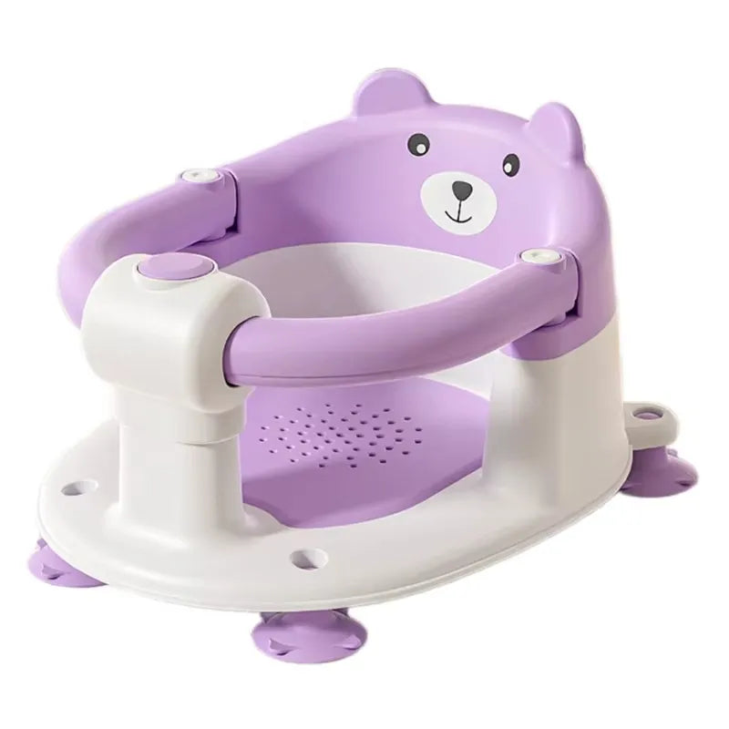 Siège baignoire enveloppant pour bébé avec protection 360° en variante violette.