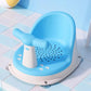 Siège-baignoire pour bébé sécurisé et stable, variante bleue.