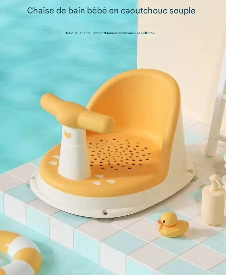 ventouses antidérapantes sous le siège de baignoire bébé maintien stable