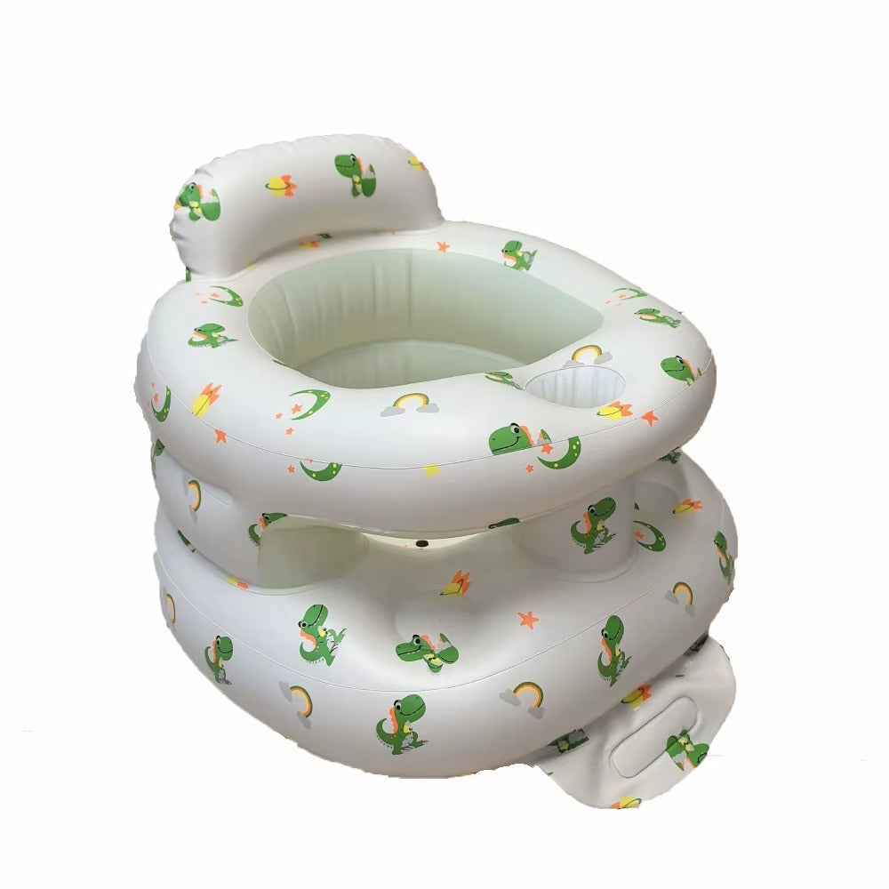 Siège de bain pour bébé gonflable en design dinousaur