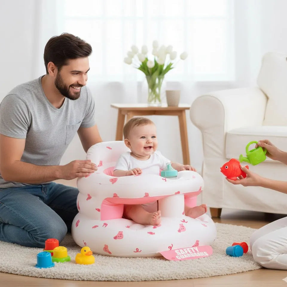 siège de bain bébé gonflable utilisé pour le jeu ou l’apprentissage assis
