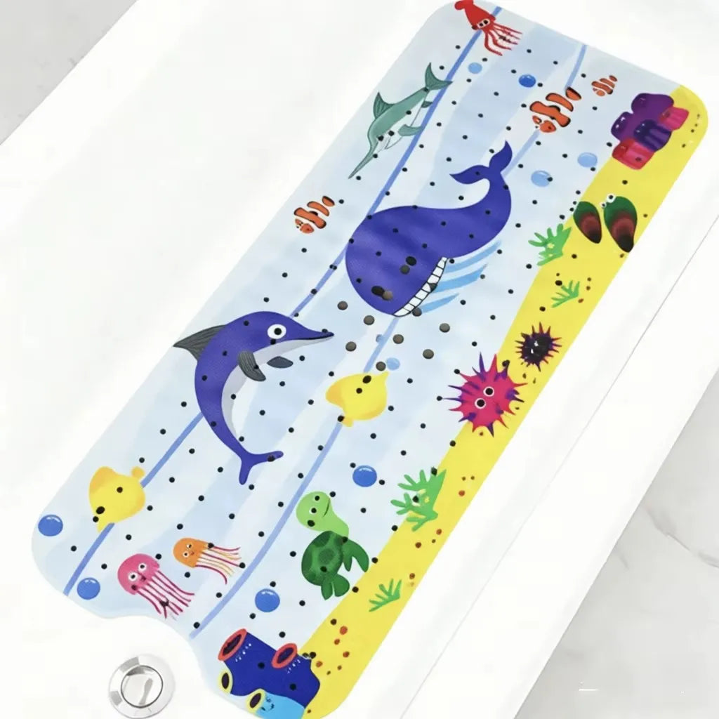 tapis de bain pour bébé avec motifs marins, tapis de bain, version requin et dauphin