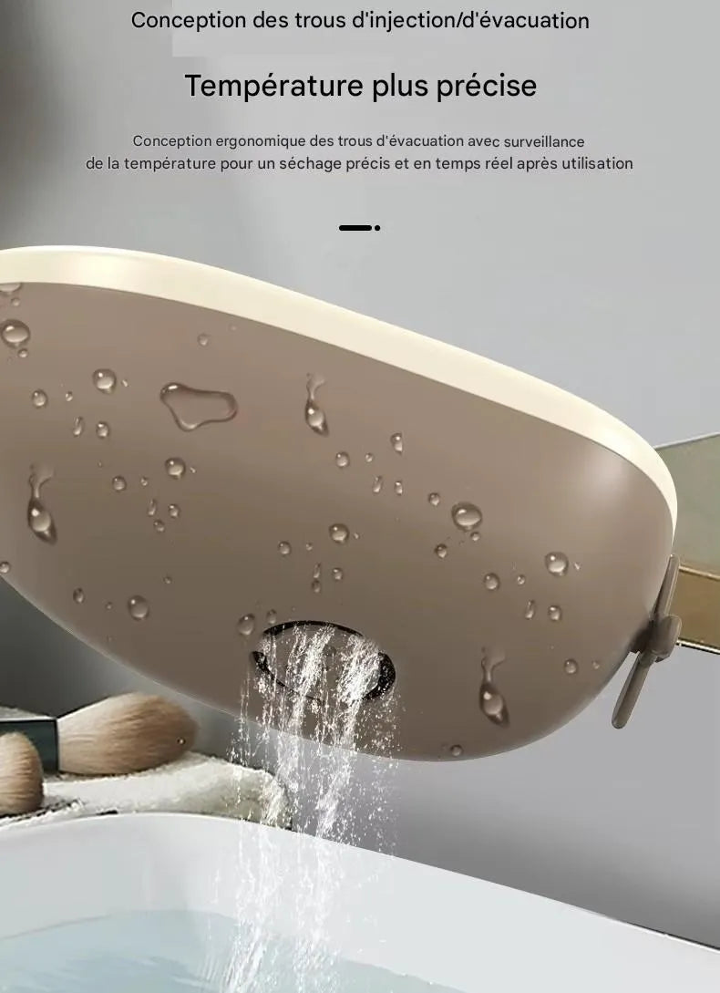 Système de drainage du thermomètre de bain bébé bateau pour mesure précise et séchage rapide