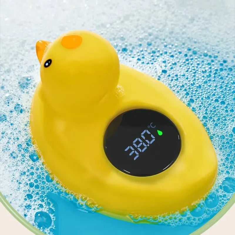 Thermomètre de bain bébé flottant en forme de canard avec écran digital LED affichant la température de l’eau