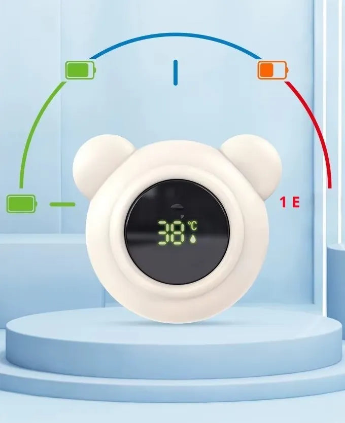 Thermomètre de bain bébé ourson digital avec voyant lumineux indiquant la température idéale