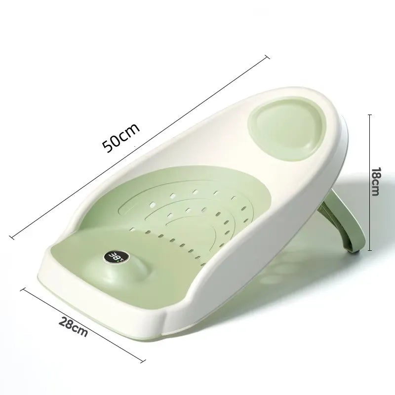 Dimensions du transat de baignoire bébé ergonomique, adapté aux nourrissons