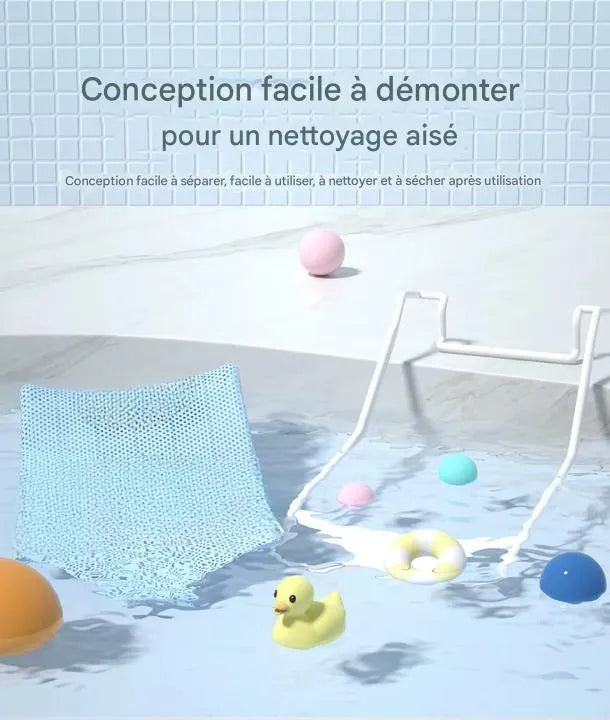 Filet de transat de baignoire bébé démontable pour un nettoyage facile