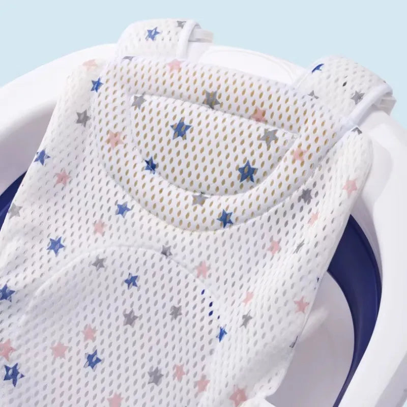 Appui-tête intégré du transat de bain bébé en filet respirant