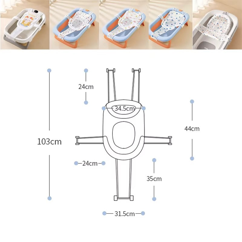 Transat de bain pour bébé : dimensions détailler.