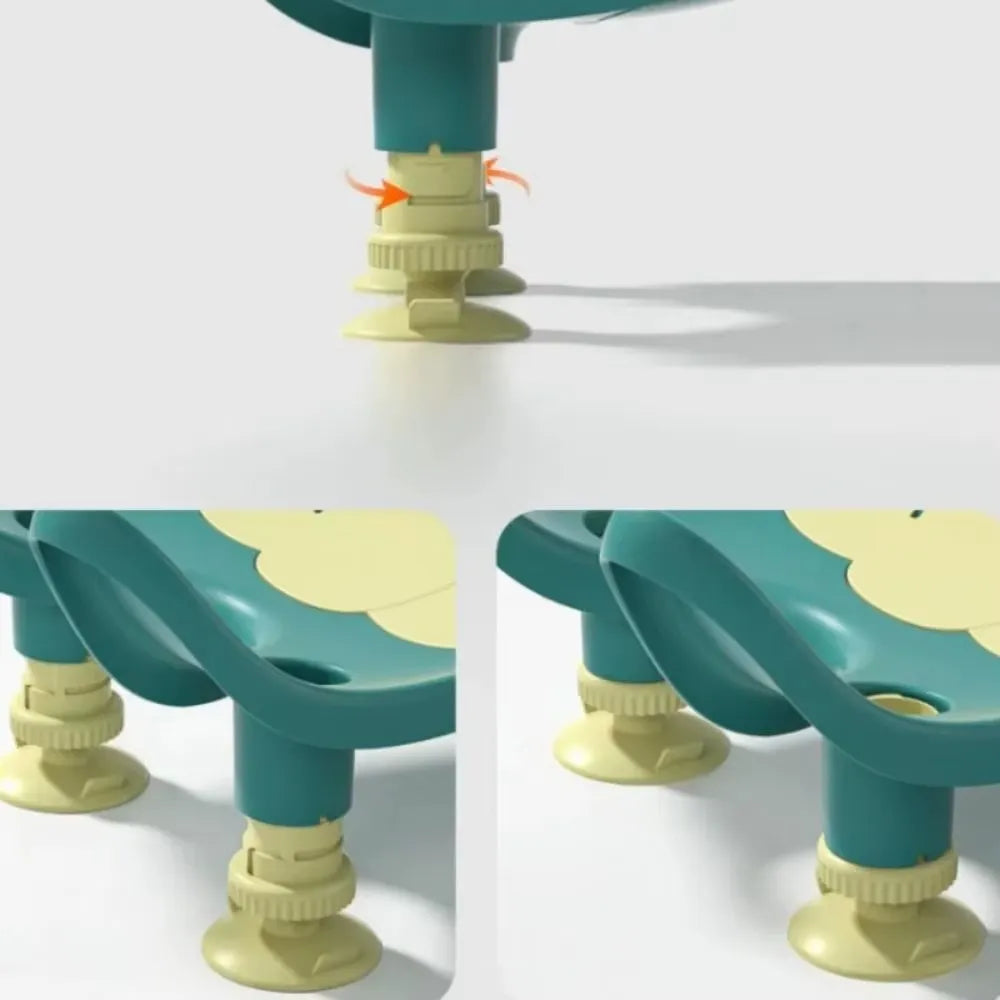 Transat de bain bébé ergonomique pour lavabo avec pieds antidérapants réglables