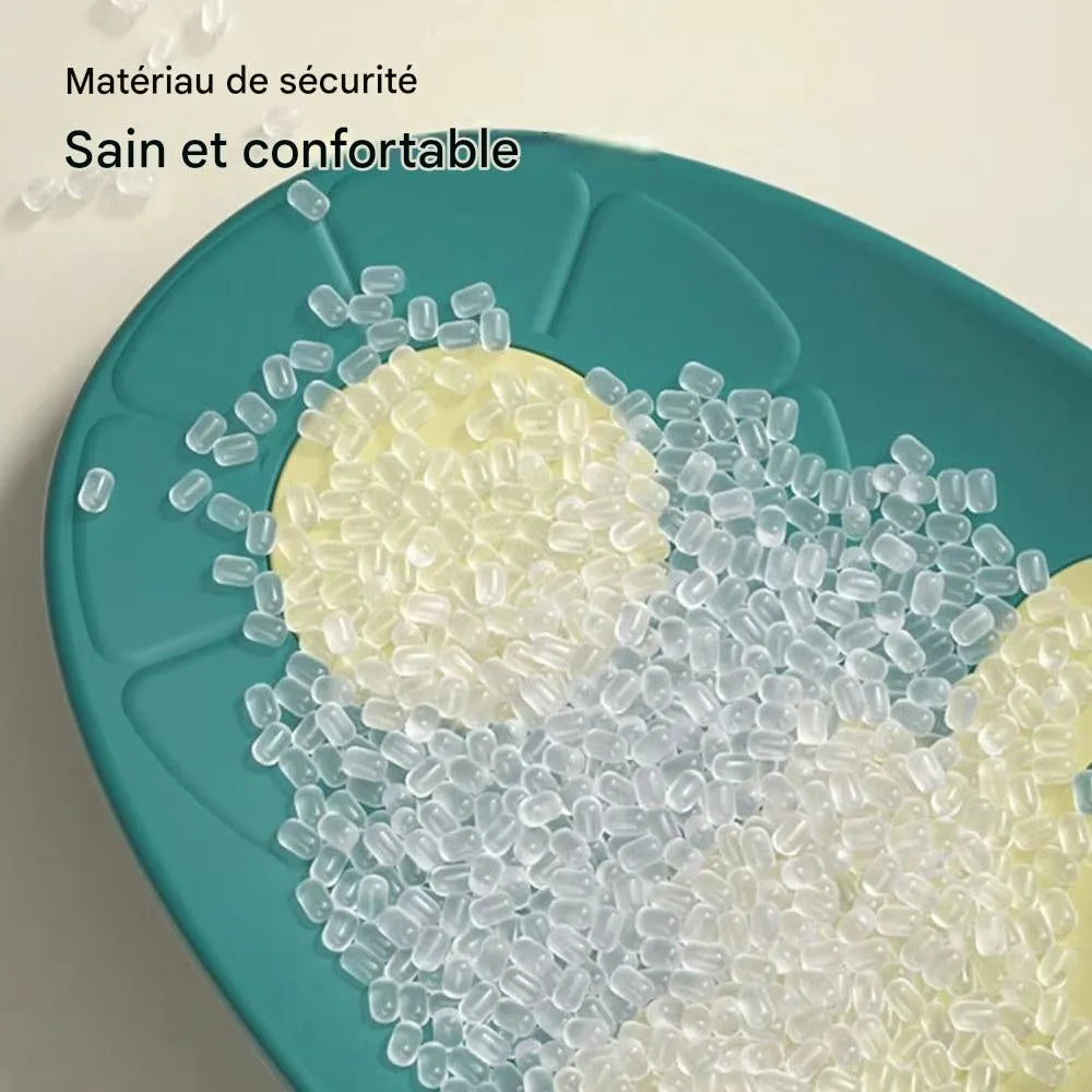 Matériaux ABS et TPE du transat de bain bébé doux, sûrs et non irritants
